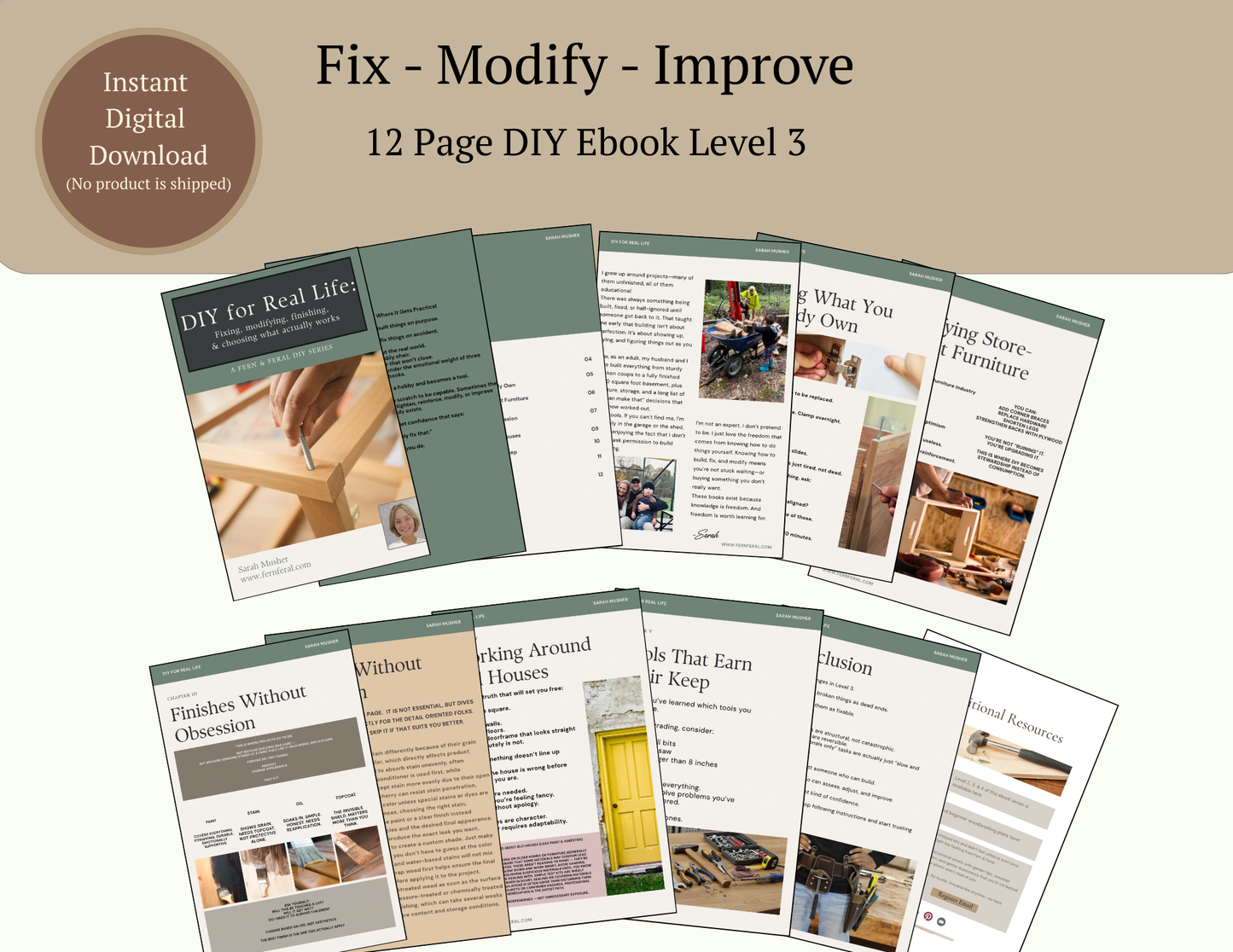 DIY for Real Life – Furniture Repair, Finishes & Home Fixes (Level 3 DIY Guide)