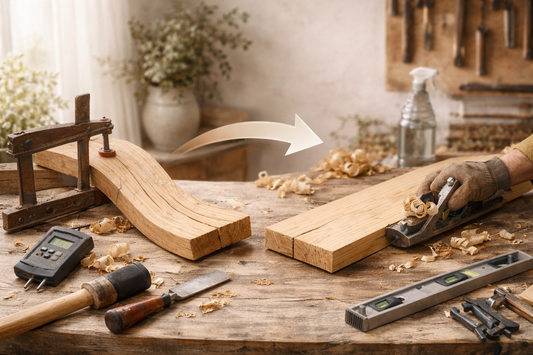 How to Straighten Warped Lumber with Water (Not tears)