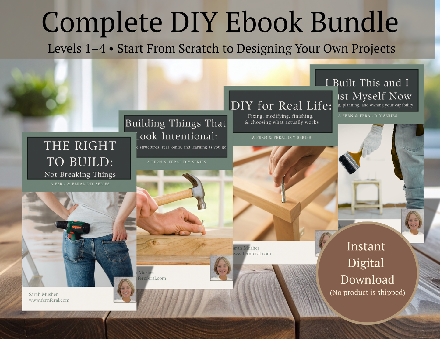 Made by Hand (On Purpose) – Complete DIY & Woodworking Series (Levels 1–4)
