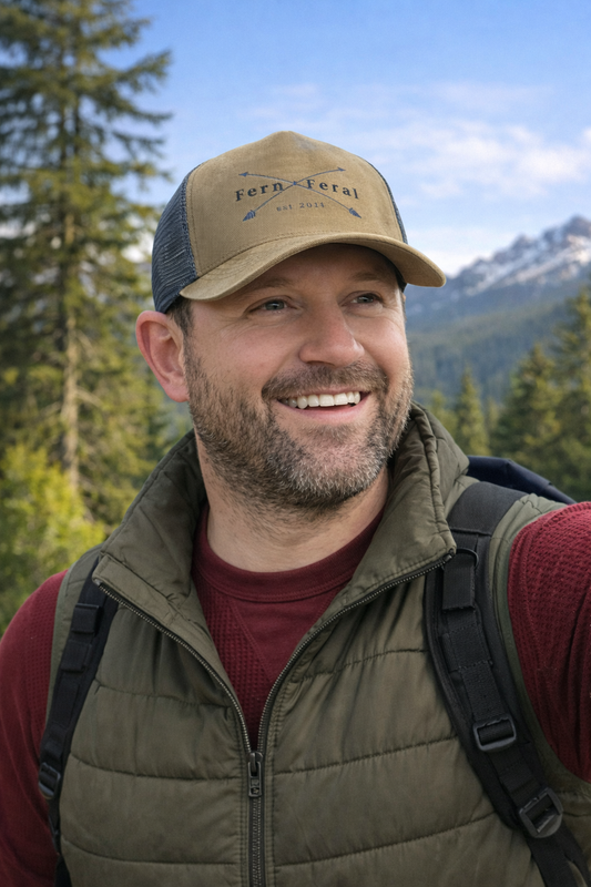 Men’s Suede & Mesh Trucker Hat