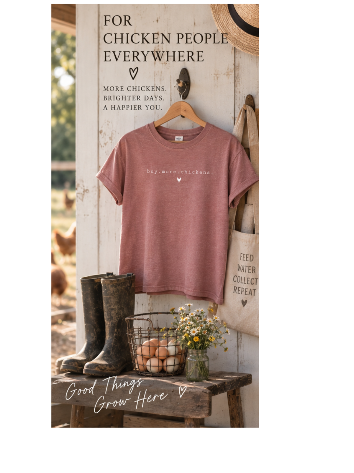Buy More Chickens Shirt, Chicken Keeper T Shirt, Backyard Chicken Tee, Homestead Shirt, Chicken Mom Gift, Farm Shirt, Chicken Mat