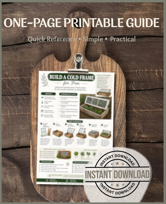 Build a Cold Frame for Free Printable Guide | DIY Cold Frame Plans PDF | Season Extension Gardening | Instant Download