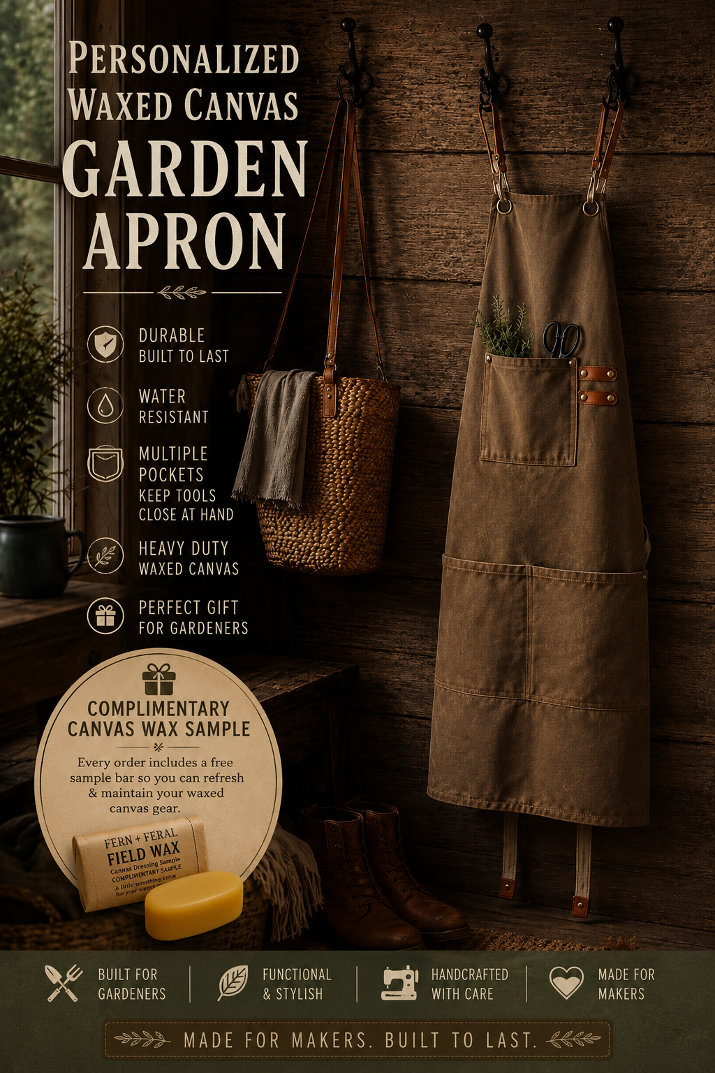 The “I Actually Cook” Waterproof Canvas Apron