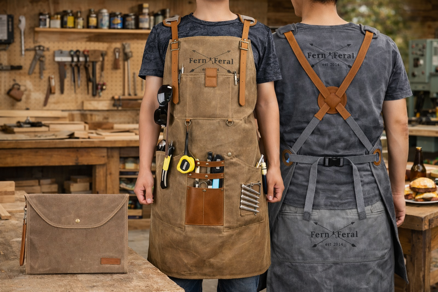 Heavy-Duty Waxed Canvas Work Apron (For Men Who Actually Do Things)