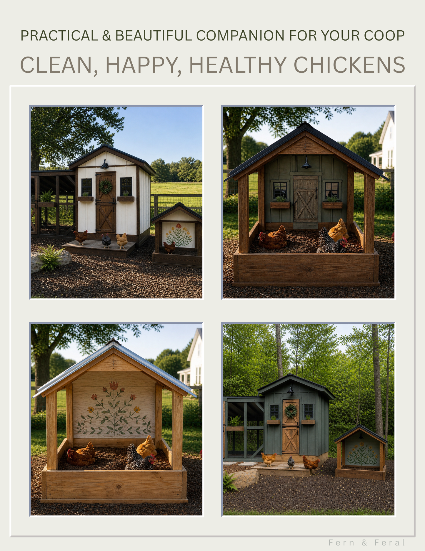 DIY Covered Chicken Dust Bath Plans | 30”x30” Gable Roof Dust Bath for Backyard Chickens | Cleaner Coop & Happier Hens