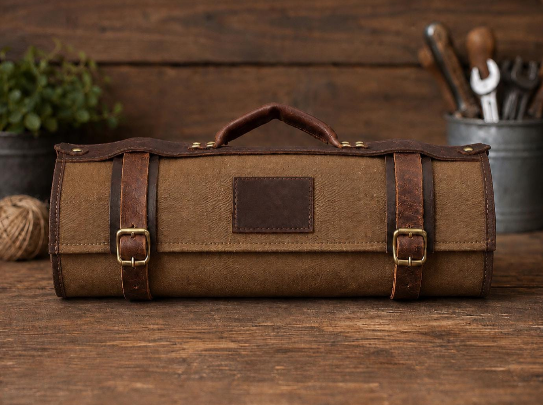 The Maker Roll™ | Personalized Waxed Canvas Tool Roll