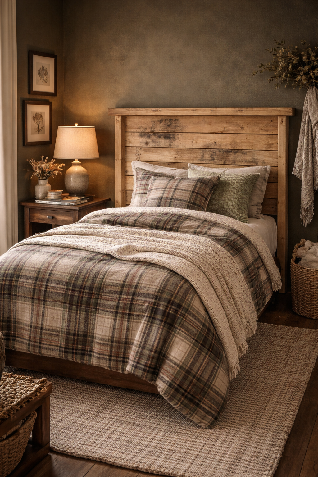 DIY Rustic Headboard & Bed Frame Plans | Twin Full Queen | Printable Woodworking Plans with Cut List, Shopping List & Step-by-Step Guide