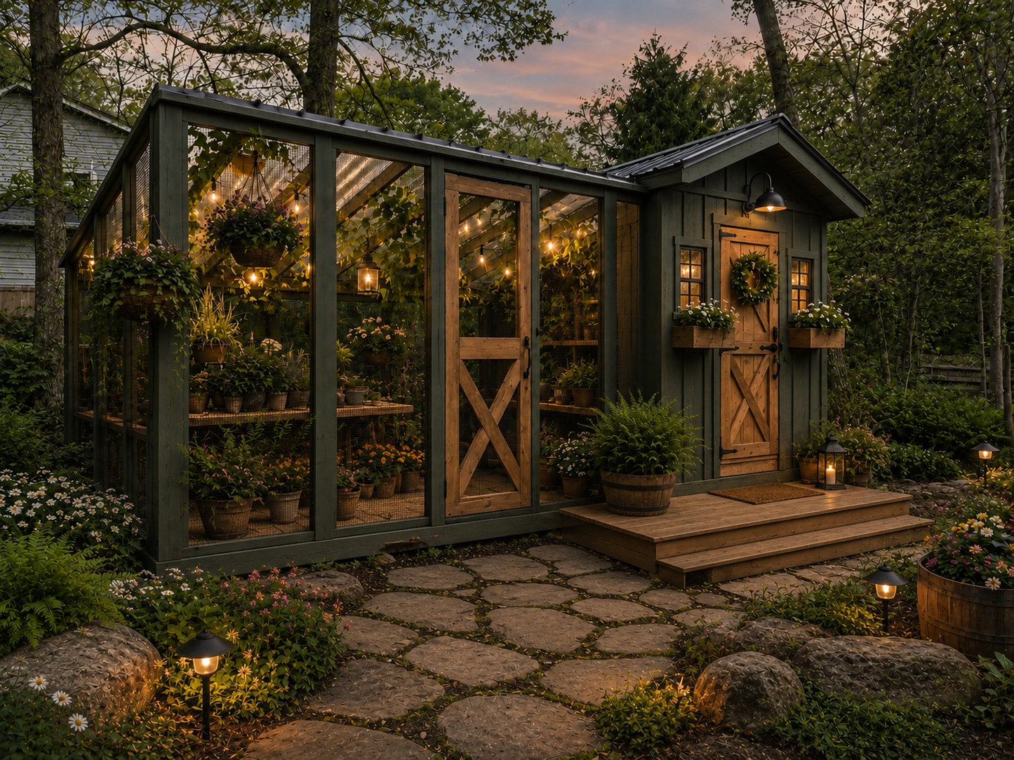8x12 Walk-In Chicken Coop Plans with 12x16 Run | DIY Coop Blueprint | Greenhouse Shed or She Shed Conversion | Fern & Feral