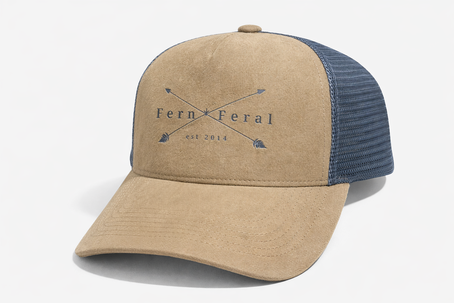 Men’s Suede & Mesh Trucker Hat