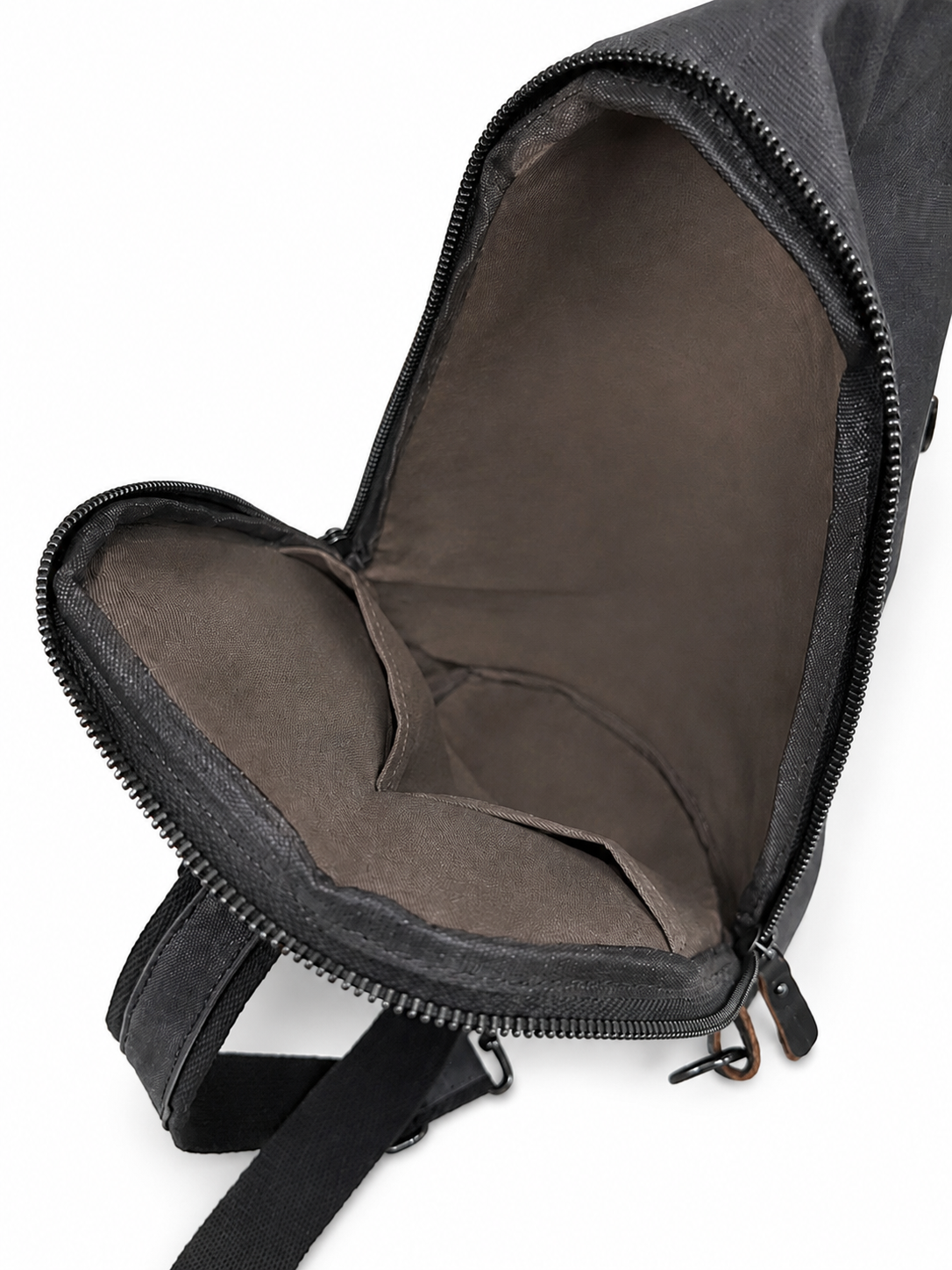 Waterproof Waxed Canvas Sling Backpack (Dumpling Bag Energy)
