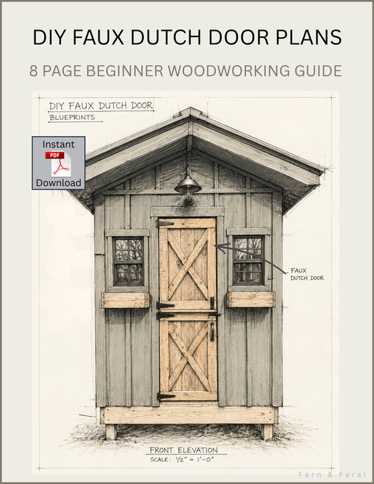 DIY Faux Dutch Door Plans for Chicken Coops | Beginner-Friendly PDF Blueprint with Cut List, Materials & Assembly Guide