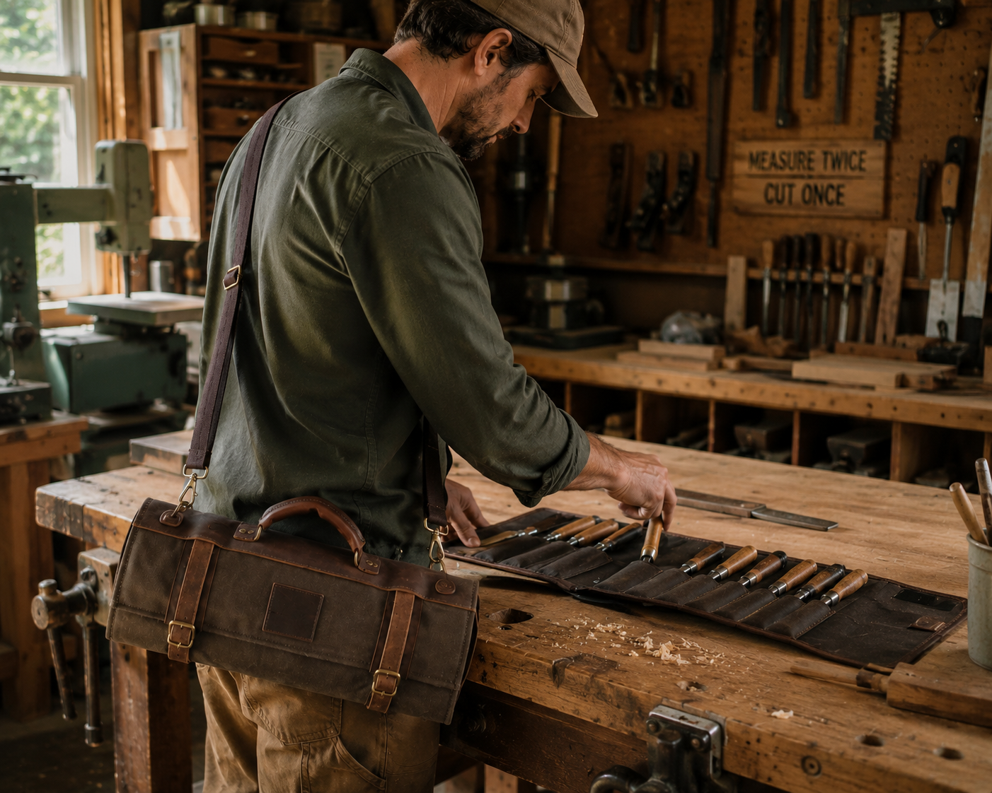 The Maker Roll™ | Personalized Waxed Canvas Tool Roll