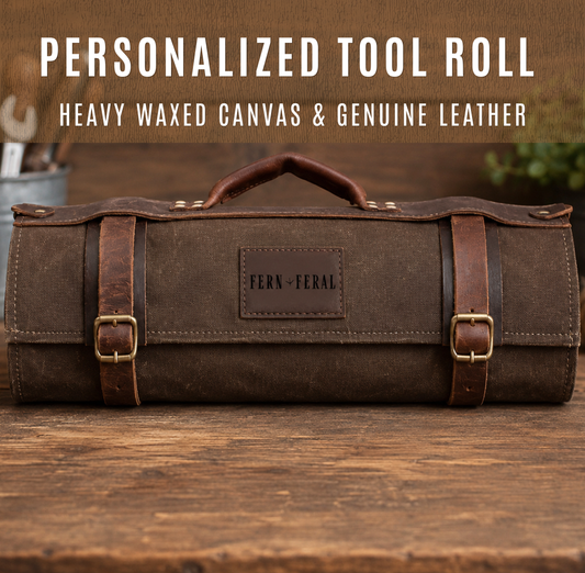 The Maker Roll™ | Personalized Waxed Canvas Tool Roll