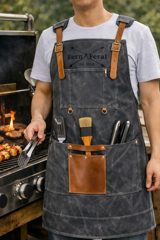 Heavy-Duty Waxed Canvas Work Apron (For Men Who Actually Do Things)