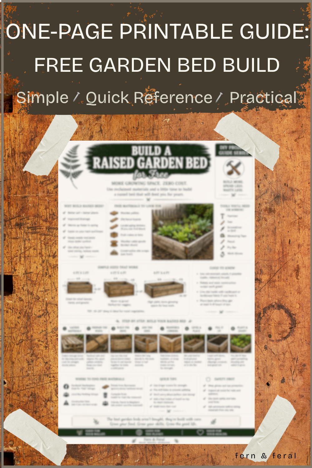 Build a Raised Garden Bed for Free Printable Guide | DIY Raised Bed Plans PDF | Beginner Gardening Project | Instant Download