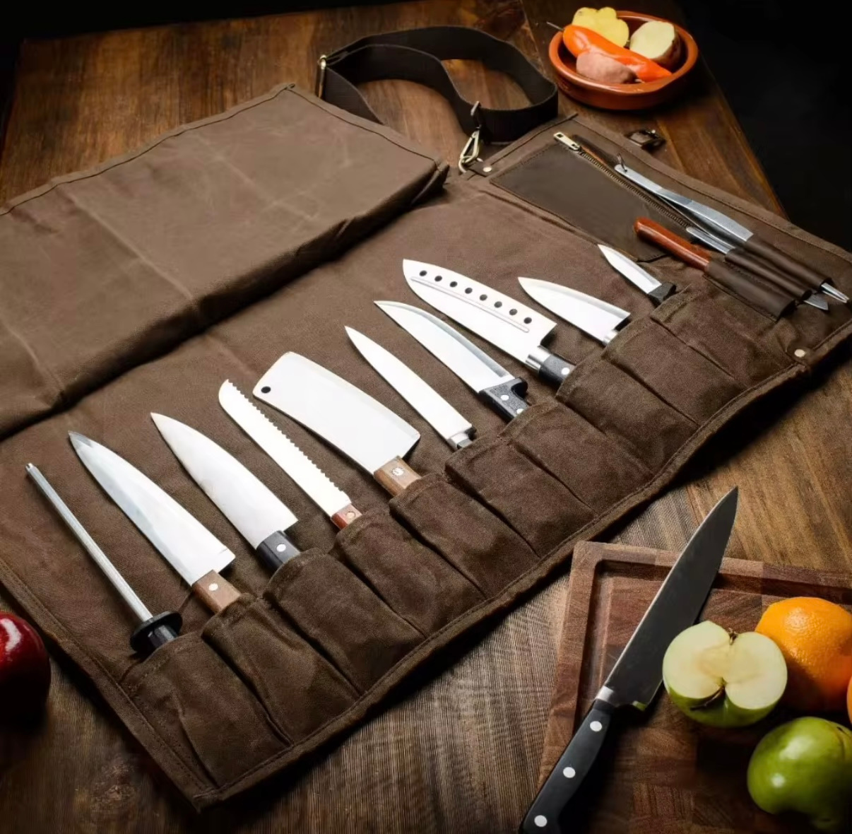 The Maker Roll™ | Personalized Waxed Canvas Tool Roll