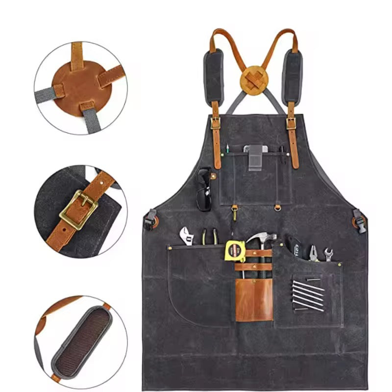 Heavy-Duty Waxed Canvas Work Apron (For Men Who Actually Do Things)