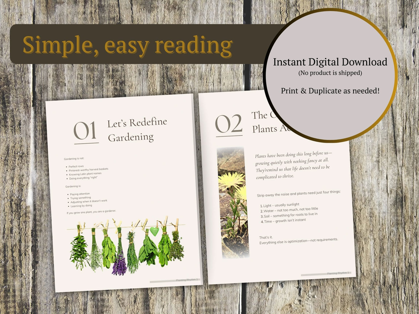 Garden Rhythm Level 1 Ebook: Beginners Guide to Simply Gardening