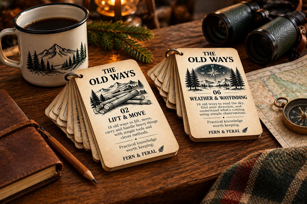 The Old Ways 06: Weather and Wayfinding | Printable Outdoor Field Cards | Weather Nature and Navigation Guide | Hiking Gift | Digital PDF