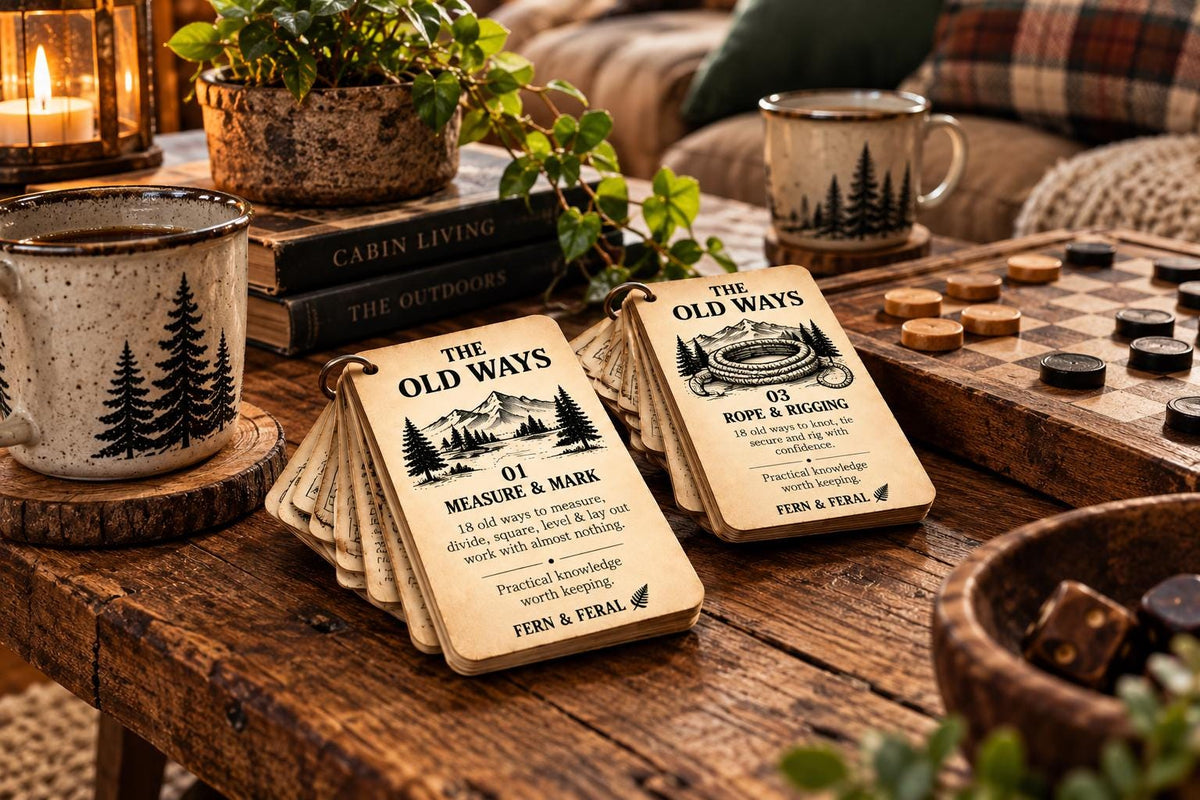 The Old Ways 06: Weather and Wayfinding | Printable Outdoor Field Cards | Weather Nature and Navigation Guide | Hiking Gift | Digital PDF